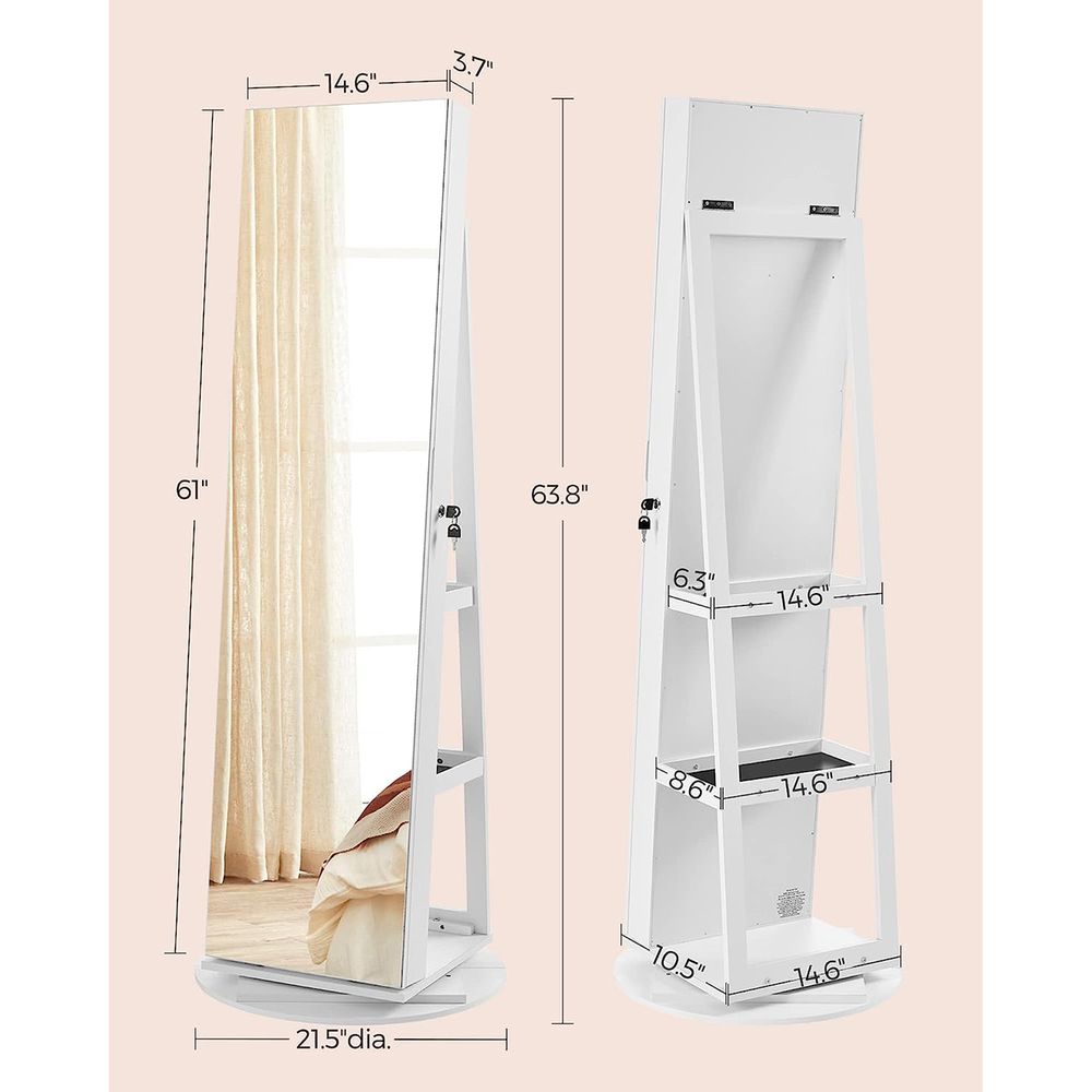 SONGMICS Jewelry Organizers Cabinet with Mirror 