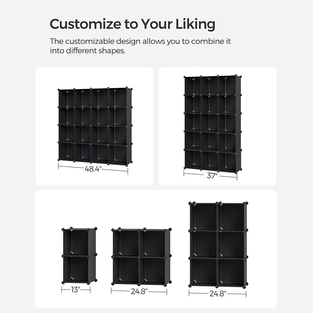 SONGMICS Cube Storage Organizer, Set of 16 