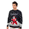 Touch My Elf Sweater – Funny Ugly Christmas Sweater with Santa & Elf, Dark Winter Night Design, Playful & Flirty Holiday Humor