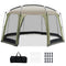 6-8 Person Netted Canopy Tent with Zippered Door