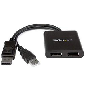 Dual-Monitor DisplayPort 1.2 Splitter, DisplayPort to 2x DP Multi-Monitor Adapter, Dual 4K 30Hz Computer MST Hub, Windows~2-Port Multi Monitor Adapter, DisplayPort 1.2 MST Hub, Dual 4K 30Hz, Video Splitter for Extended Desktop Mode, Windows Only 