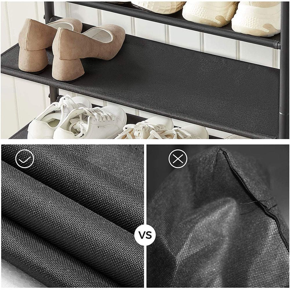 VASAGLE 4 Tier Shoe Storage Rack for 9-12 Pairs of Shoes 