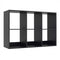 6 Cube Bookshelf with Back Guardrail for Living Room Bedroom-Black
