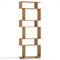 6-Tier Geometric Bookshelf with 2 Anti-Tipping Kits for Home Office-Natural