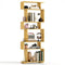 6-Tier Geometric Bookshelf with 2 Anti-Tipping Kits for Home Office-Wood