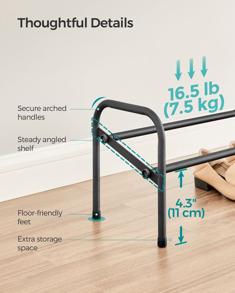 SONGMICS Expandable Shoe Rack 