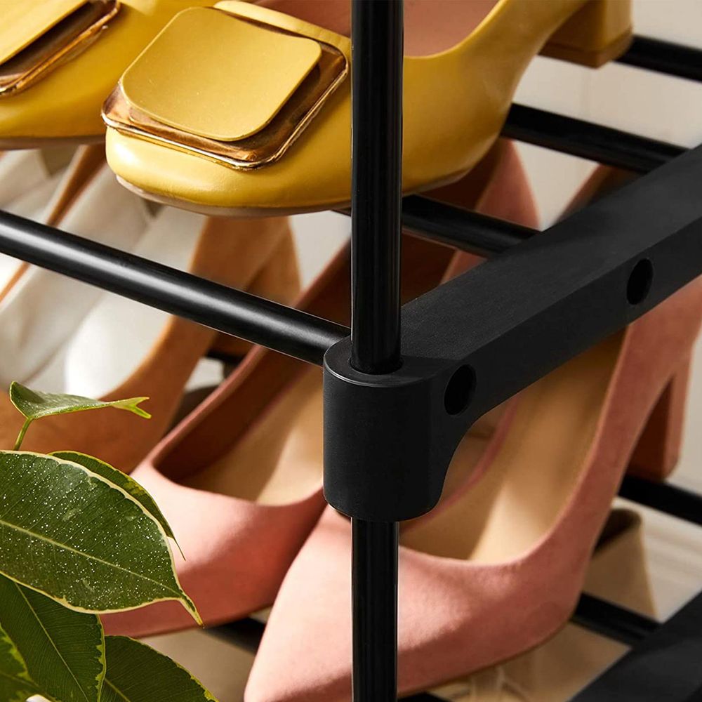 SONGMICS 5-Tier Shoe Rack Black 