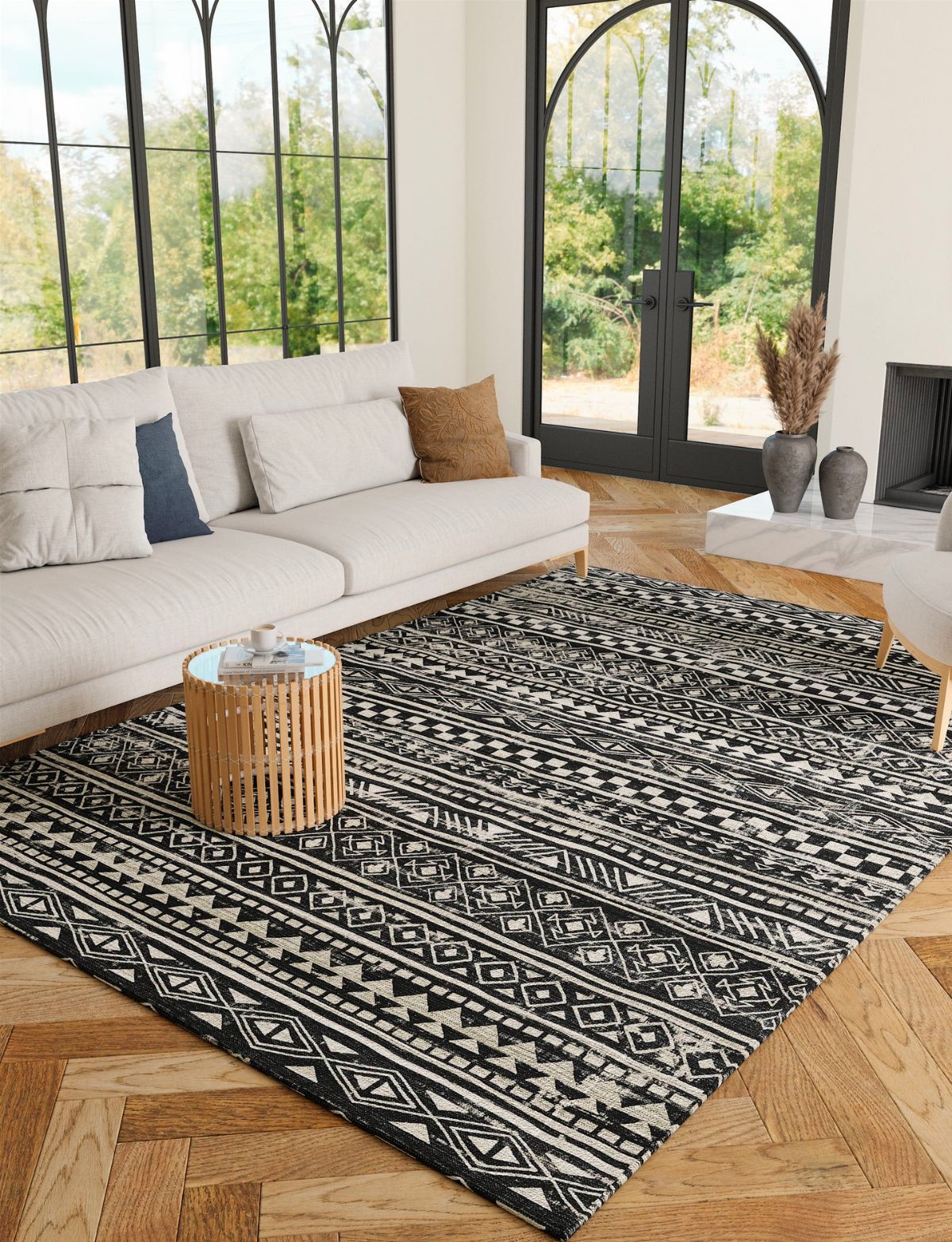 Nadine Black & White Rug 