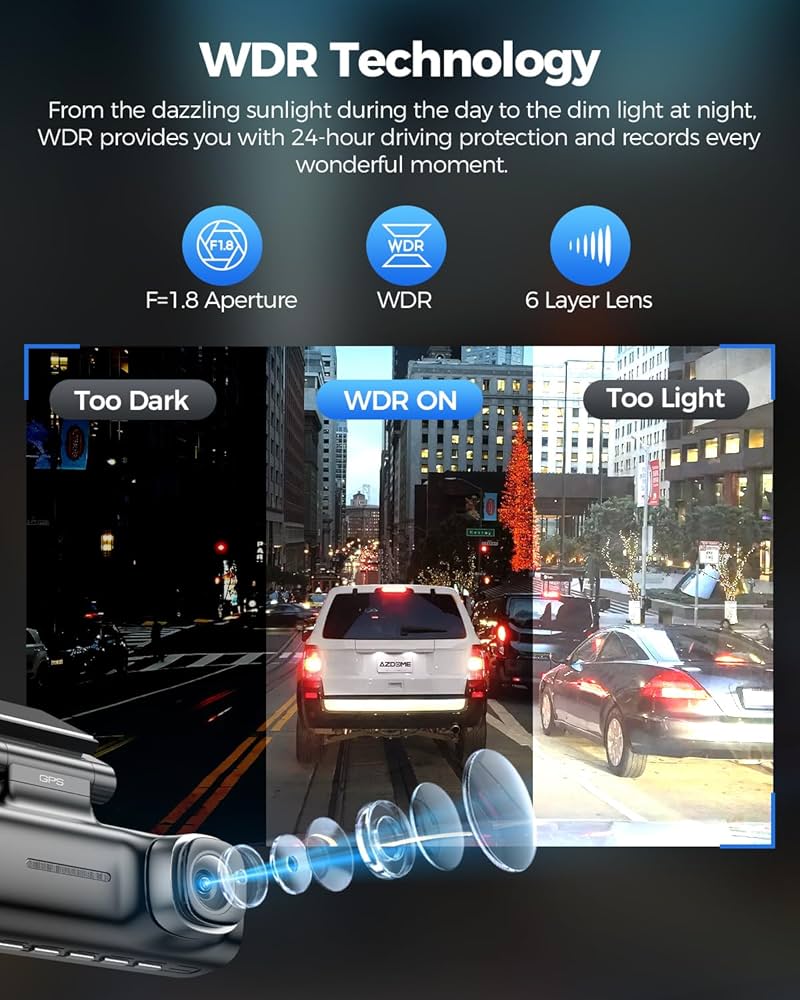 AZDOME M590 3 Channel Dash Cam 