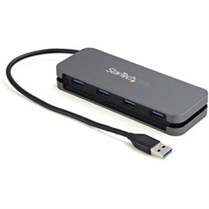 4 Port USB 3.0 Hub, 4x USB-A, 5Gbps Laptop/Desktop USB Type-A Hub, USB Bus Powered, 28cm Long Cable with Cable Management 