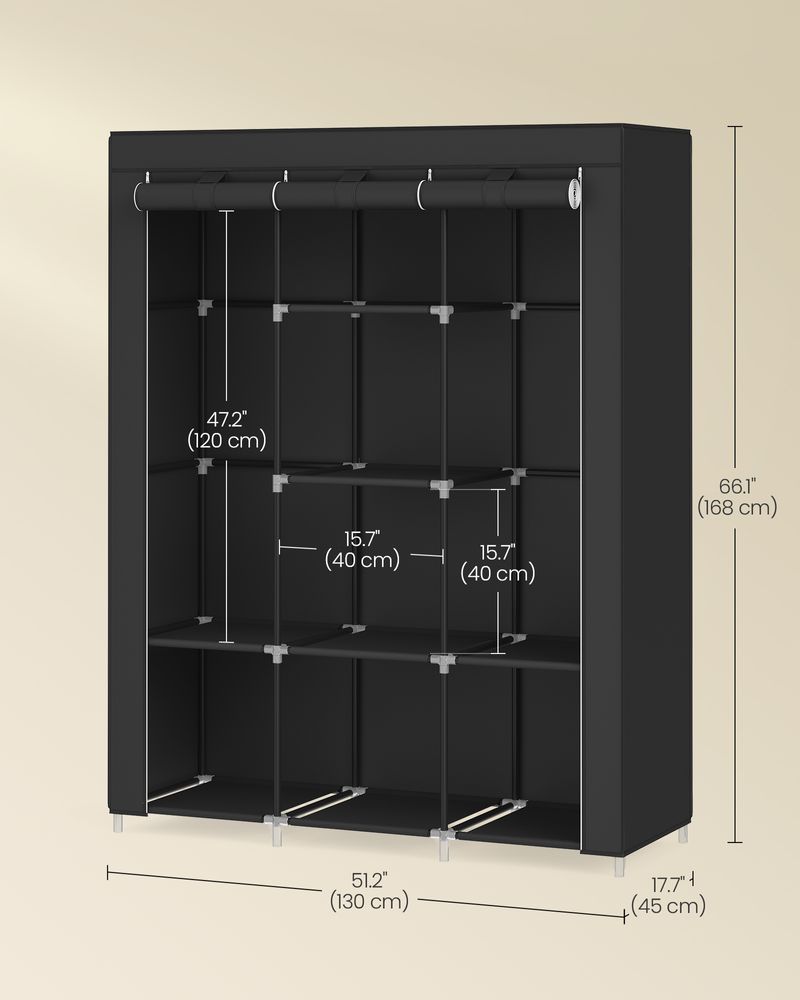 SONGMICS Portable Closet with Non-Woven Fabric Cover 