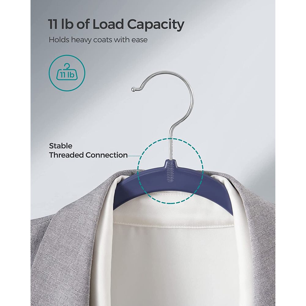 SONGMICS Pack of 50 Plastic Coat Hangers 