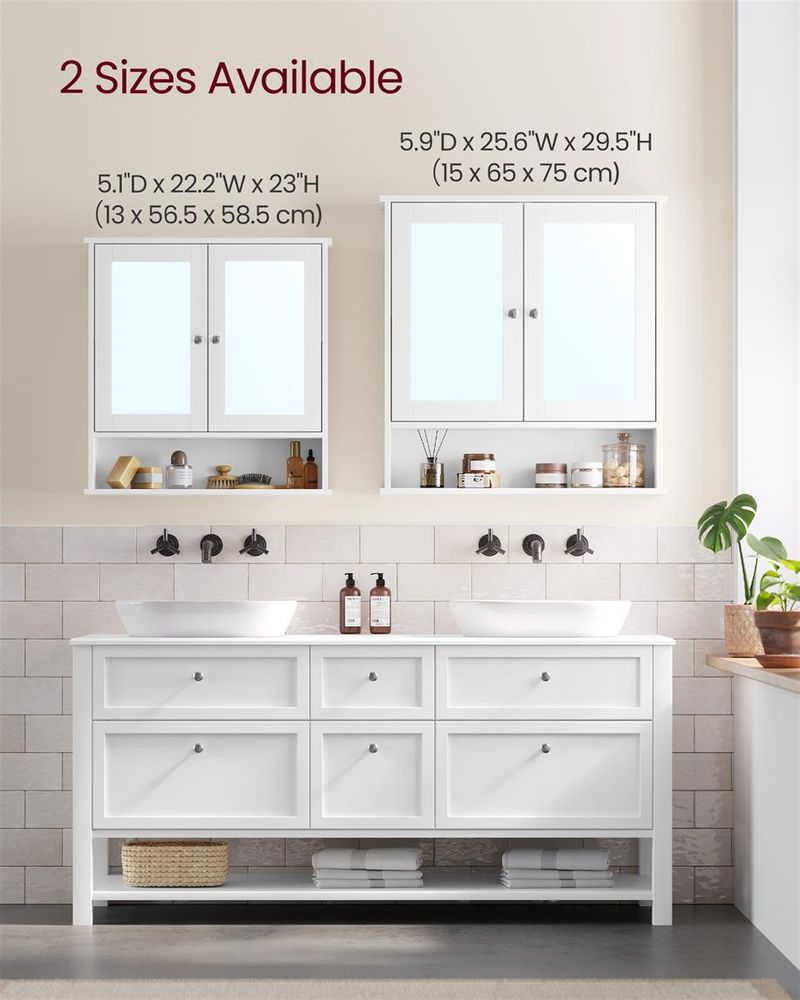 VASAGLE Bathroom Cabinet with Mirror 