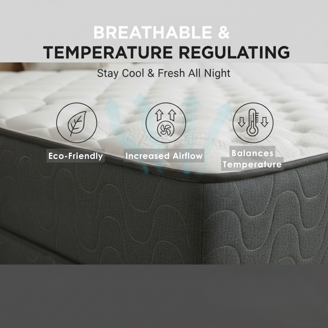 UltraFlex® STELLAR Mattress and BoxSpring Set Medium Firm – Premium Orthopedic Mattress with Cooling Gel, High-Density Soy Foam & Quilted Top | Made in Canada
