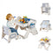6-in-1 Multi-activity Children Table and Chair Set Folding Art Easel Set