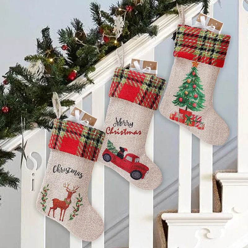 Christmas Decoration Supplies Car Linen Stockings Suit 