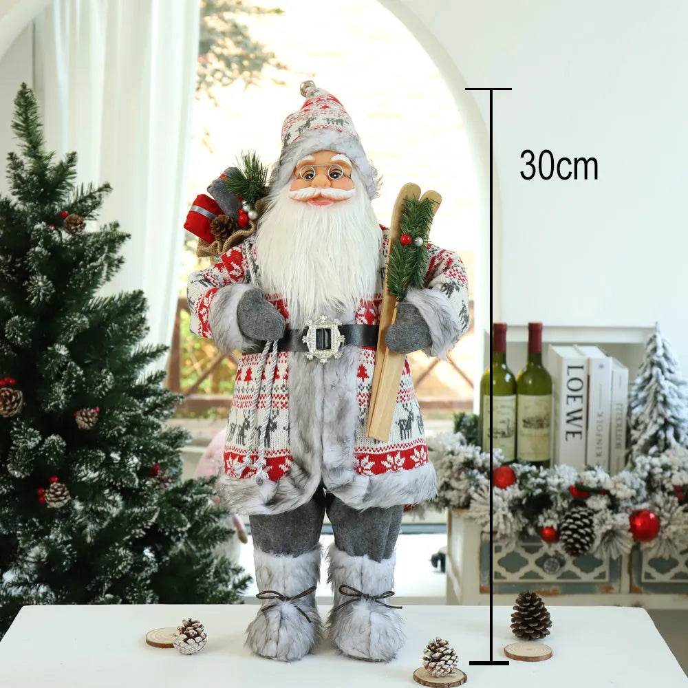 Christmas Decoration Supplies Fabric Santa Claus Doll Props Ornaments 