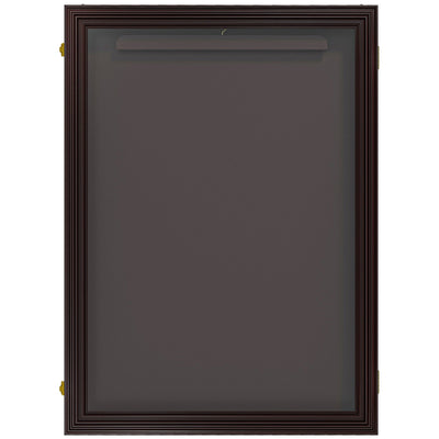 HOMCOM Sports Jersey Display Case 26"x35" Shadow Box for Hockey Basketball Football Baseball Memorabilia Brown 