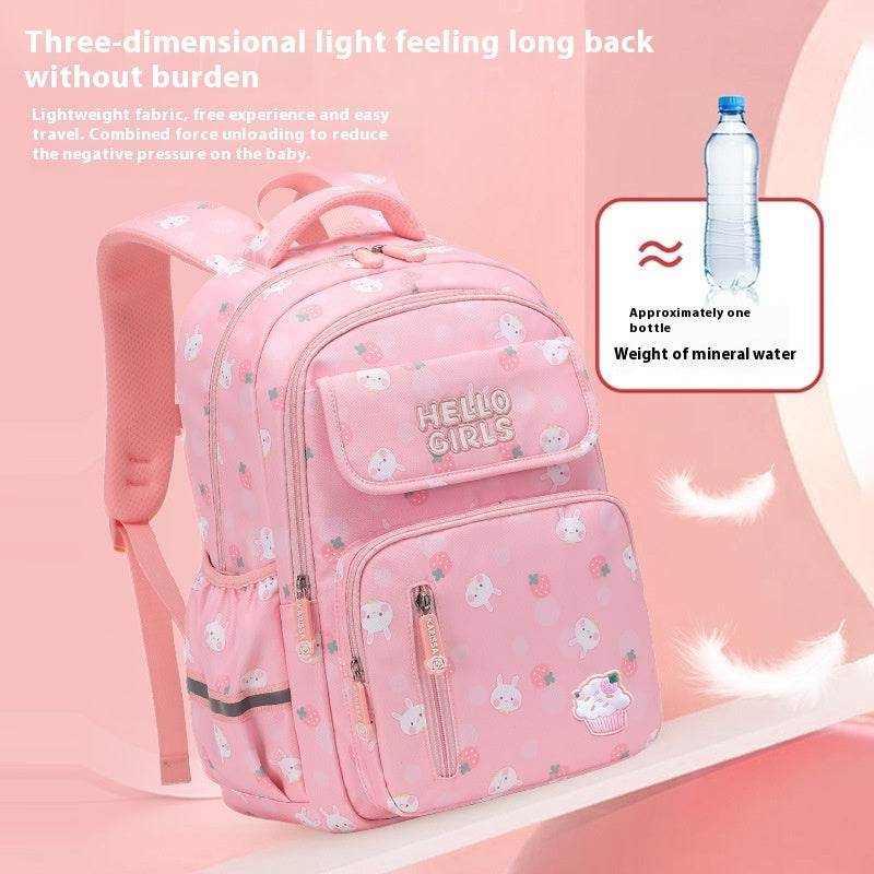 6-12-year-old Primary School Children Girls Backpack Large Capacity Schoolbag 