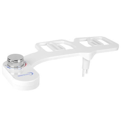 Non Electric Cold Water Mechanical Bidet Toilet Seat Attachment Fresh Water Sprayer Dual Nozzles for Feminine Wash 