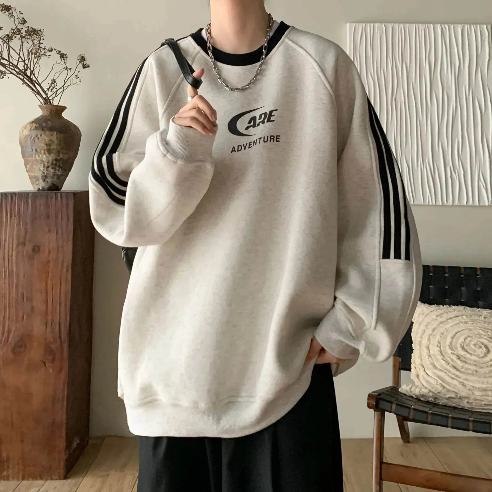 American Teenagers Casual Oversized Hoodie Pullover tops sweatshirt for men 