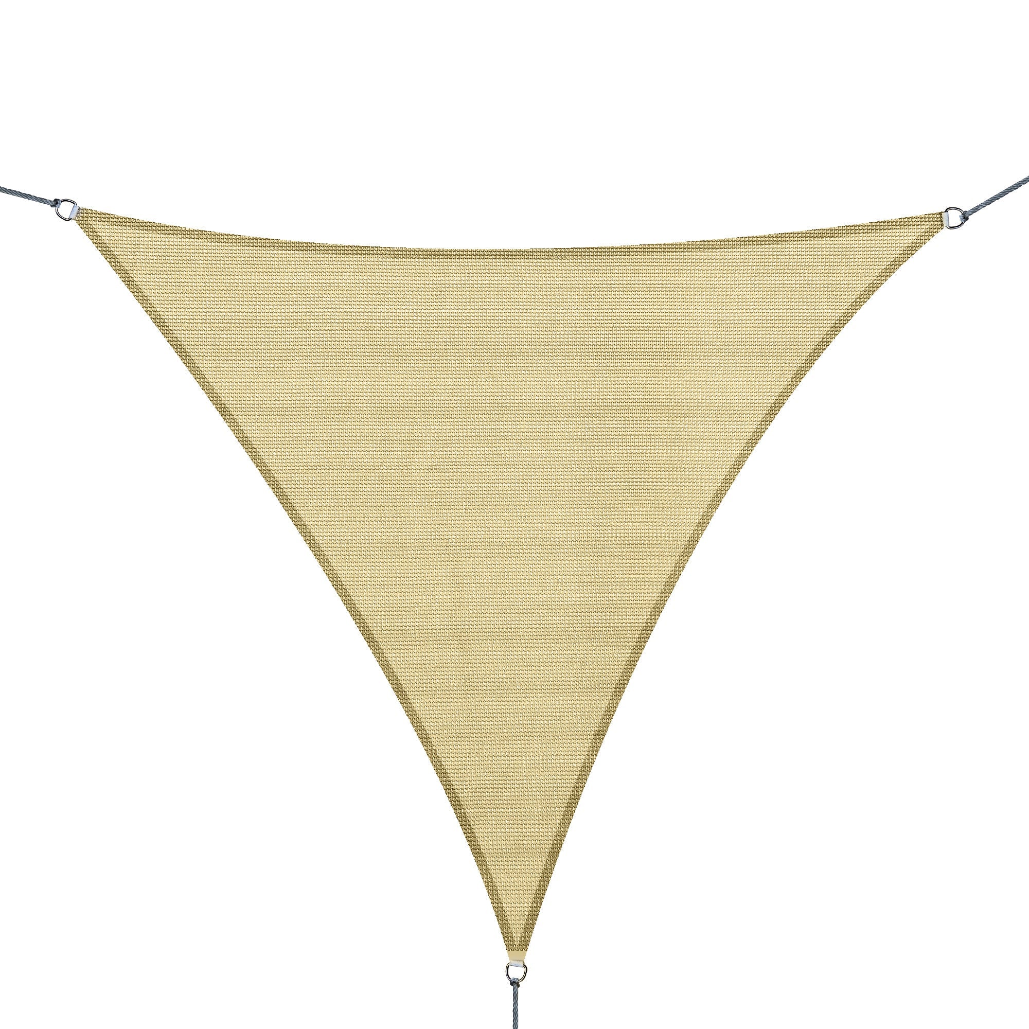 Outsunny Sun Shade Sail: 10ft Triangle UV Protection Outdoor Patio Shelter Canopy, Sand with Portable Bag 