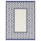 Outsunny 9' x 12' Outdoor RV Rug, Reversible Patio Floor Mat with Carry Bag, Gourd Border, Blue and White