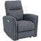 Power Recliner Chair, Fabric Upholstered Recliner Chair with USB Ports, Footrest, Charcoal Grey