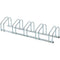 Soozier Cycle Park Deluxe Rack: 5-Bike Floor Parking Rack, Bicycle Storage Stand for Garage Organizer Silver