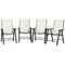 Outsunny 4-Piece Folding Chair Set for Relaxing on Patio Balcony Garden, Comfortable Outdoor Furniture with Armrests, Beige