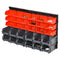 DURHAND Wall Mounted Storage Bin Rack Tool Organizer Pegboard 30 Bins for Garage Workshops Organization Blue
