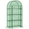 Outsunny Outdoor Mini Grow Station Nursery: Portable Green Dwelling with Shelves Zippered Door PE Cover 31.5