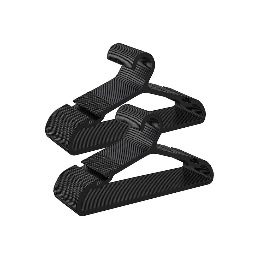 SONGMICS Plastic Hangers with Wide Shoulder Notches Pack of 50 