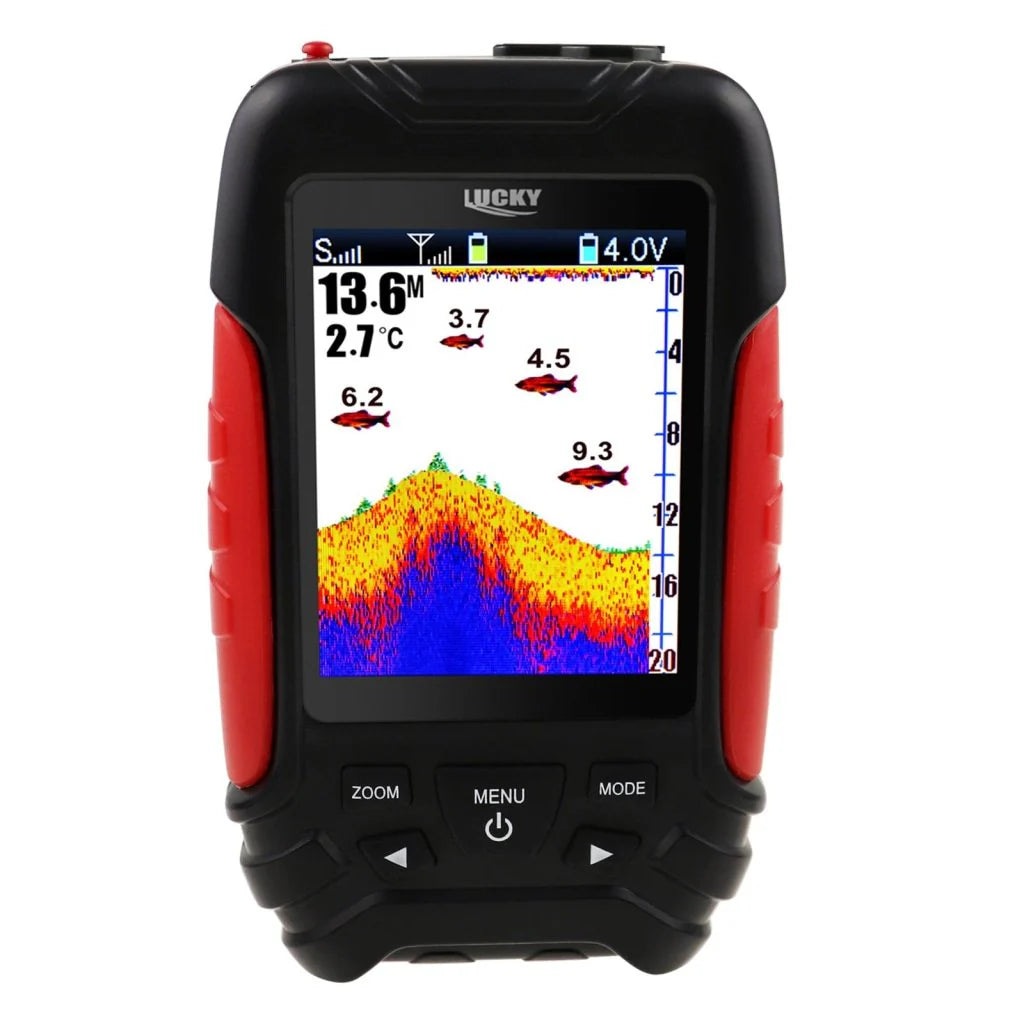 FF-168LIC 2-in-1 Wired & Wireless Fish Finder, 328 ft Wireless Range, 328 ft Wired Depth Detection, 2.8" LCD Display