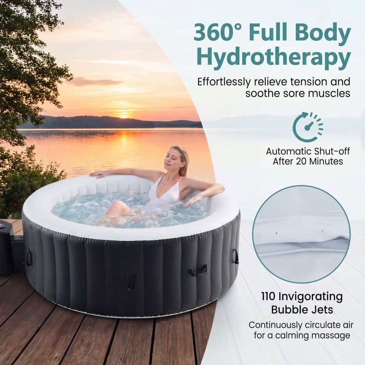 70/80 Inches Round SPA Pool Hottub with 110/130 Air Jets Electric Heater Pump