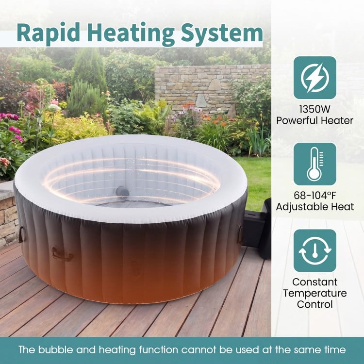 70/80 Inches Round SPA Pool Hottub with 110/130 Air Jets Electric Heater Pump
