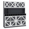 70 Inch Farmhouse Pantry Cabinet Kitchen Buffet Hutch with 4 Cabinets and 2 Open Shelves-Dark Gray
