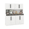 70 Inch Farmhouse Pantry Cabinet Kitchen Buffet Hutch with 4 Cabinets and 2 Open Shelves-White