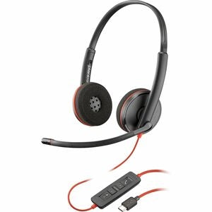 Poly Blackwire 3220 Stereo USB-C Headset + USB-C/A Adapter (Bulk) 