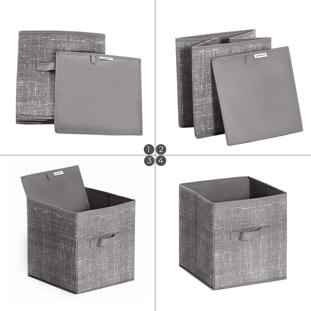 SONGMICS Non-Woven Fabric Storage Cubes with Double Handles 