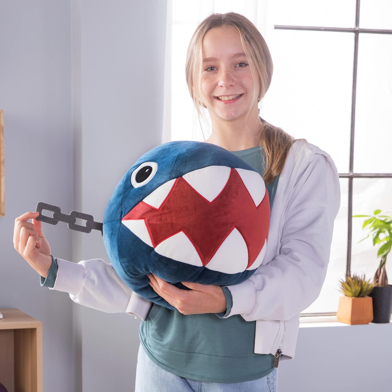 Club Mocchi-Mocchi Giant Nintendo Super Mario Plush 15 inch Plush - Chain Chomp 