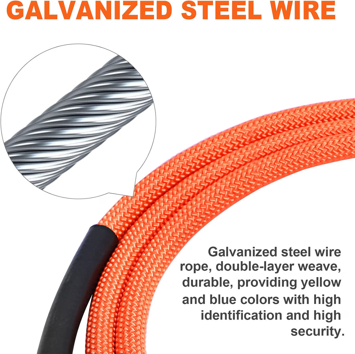 Steel Wire Core Flipline 1/2" x 16' – Adjustable Tree Climbing Flip Line Kit