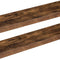HOOBRO Floating Shelves Wall Shelf Set of 2, 80 cm Rustic Brown Hanging Shelves with Invisible Brackets BF80BJP201