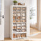 HOOBRO 9-Tier Tall Shoe Cabinet with 24 Cubbies & 3 Hooks, Freestanding Shoe Storage Organizer, White WT24SC01