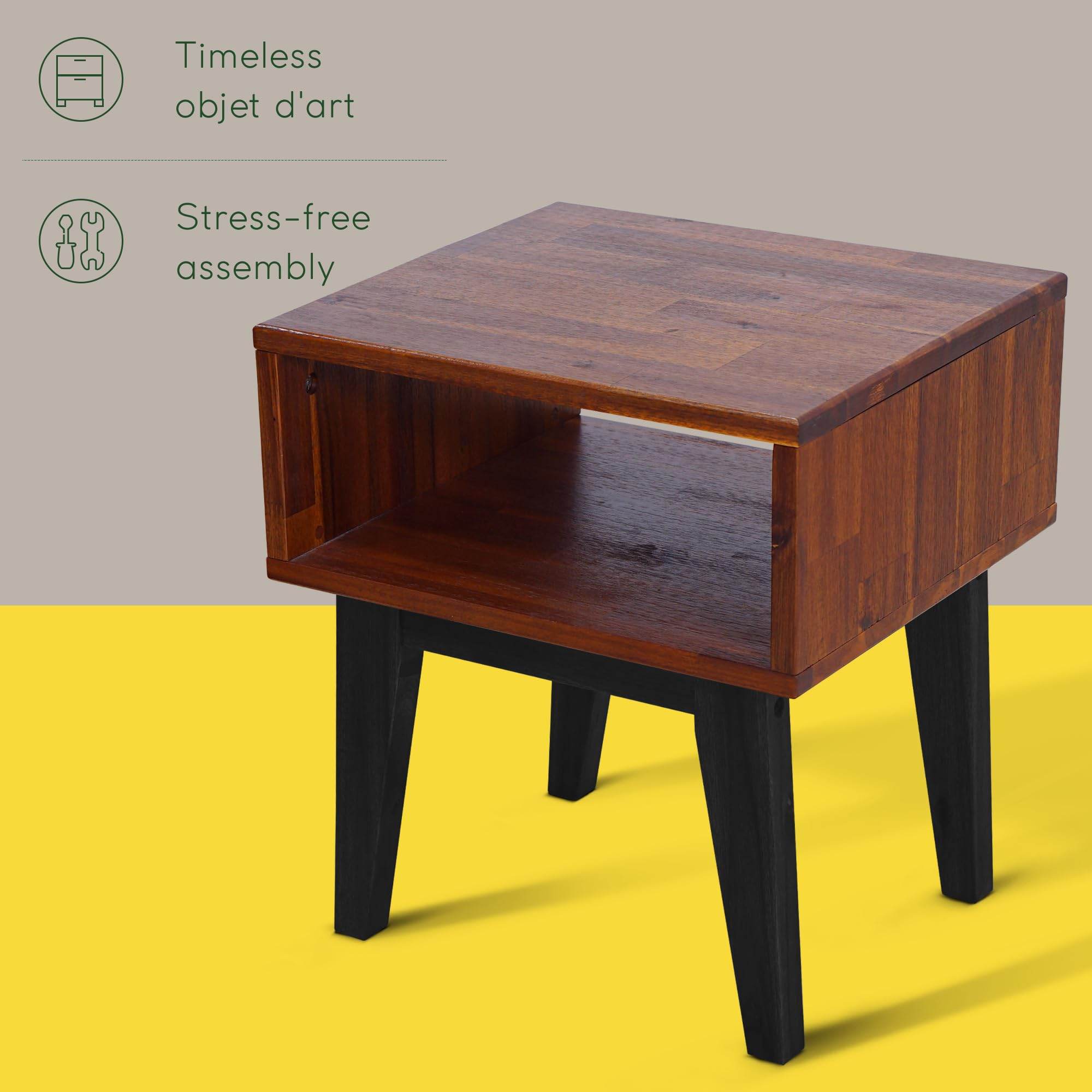 Serena Solid Wood Nightstand 