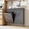 YODOLLA Double Tilt-Out Trash Can Cabinet with 2 Drawers, Hidden Kitchen Garbage Bin Storage Cabinet