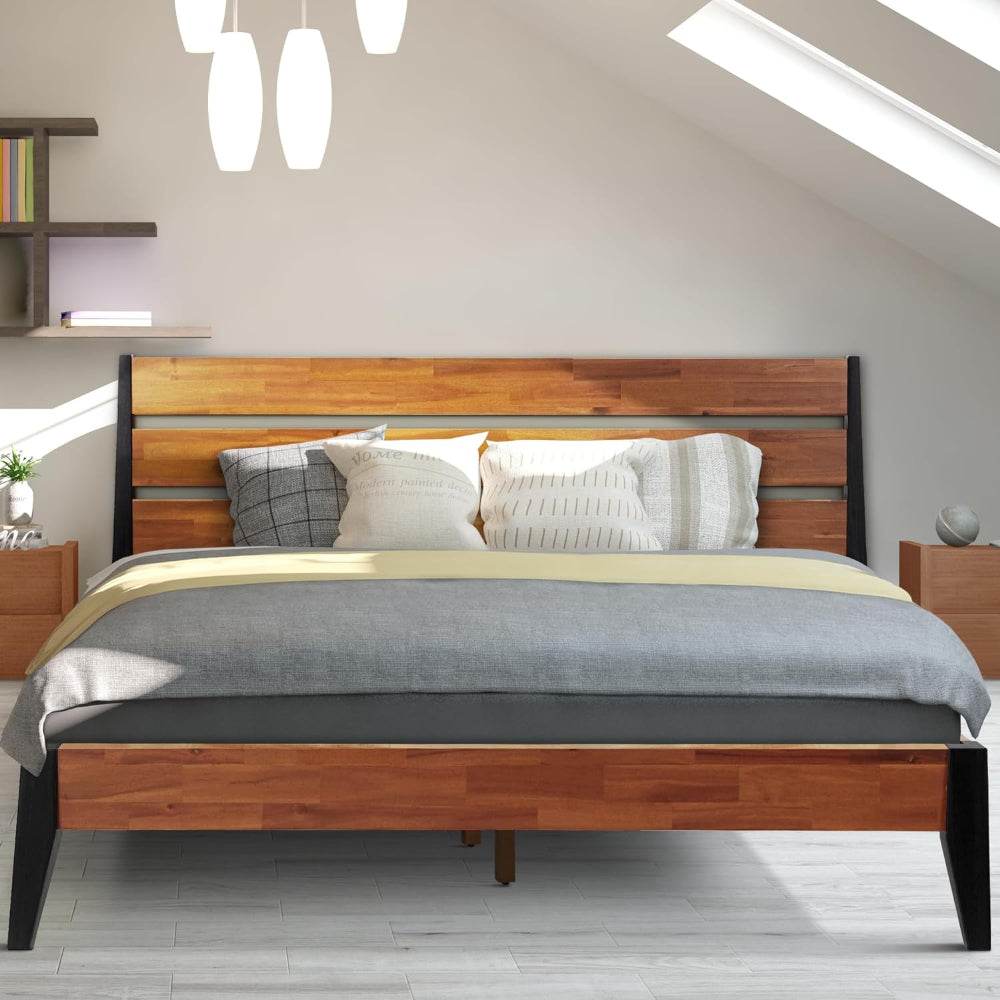 Emery Deluxe Wood Platform Bed Frame 