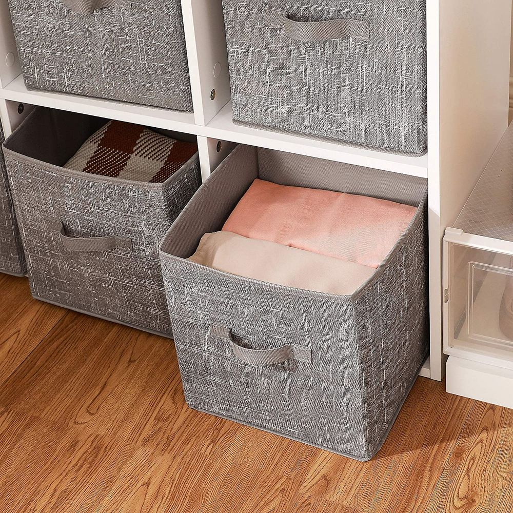 SONGMICS Non-Woven Fabric Storage Cubes with Double Handles 