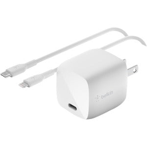 Belkin BoostCharge 30W USB-C GaN Wall Charger + USB-C to Lightning Cable - Power Adapter 