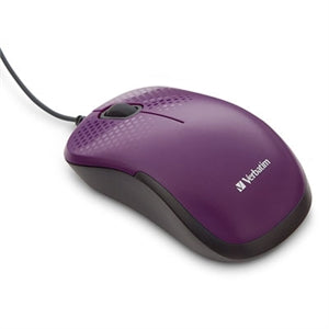 Verbatim Silent Corded Optical Mouse - Purple